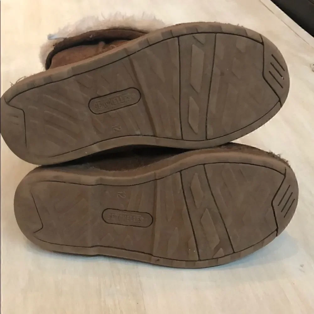 Kids Seychelles brown furry boots size 12